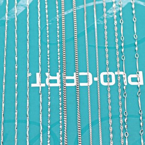 S925 hopeakudottu ketju tukku