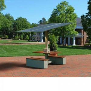 Aurinkoenergian latauspöydän kampuksen työasemat Kestävä energian tuottavuus