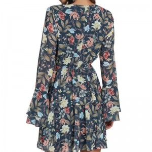 Kellohiha naisten muotipainatuspukuun