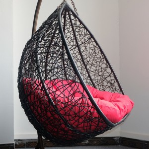 Suuri metalli ulkona 3-paikkainen puutarhakeinu