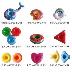 Erilaisia ​​\u0026 suosittuja puhallettavia juomapidikkeitä / juomaveneitä / kuppipidikkeitä