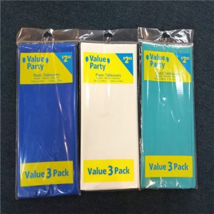 54x108 PVC PEVA -valkoinen pöytäliina Kertakäyttöinen painettu graafinen muotoilu muovinen pöytäkansi