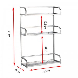Ruostumattomasta teräksestä valmistettu mausteteline, veitsen pidike, säilytysteline