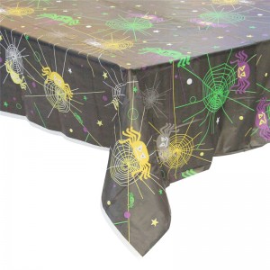 Musta väri pöytäpeite Halloween Day pöytäliina
