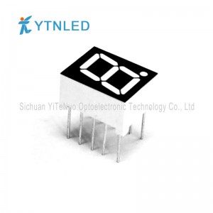 0,39 tuuman punainen 1-numeroinen 7 segmentin LED-näyttö, digitaalinen putki