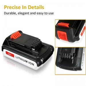 Li-ion 2000mAh 20V akkujen vaihtoakut Black \u0026 Decker LB20, LBX20, LBX4020, LB2X4020 työkaluille