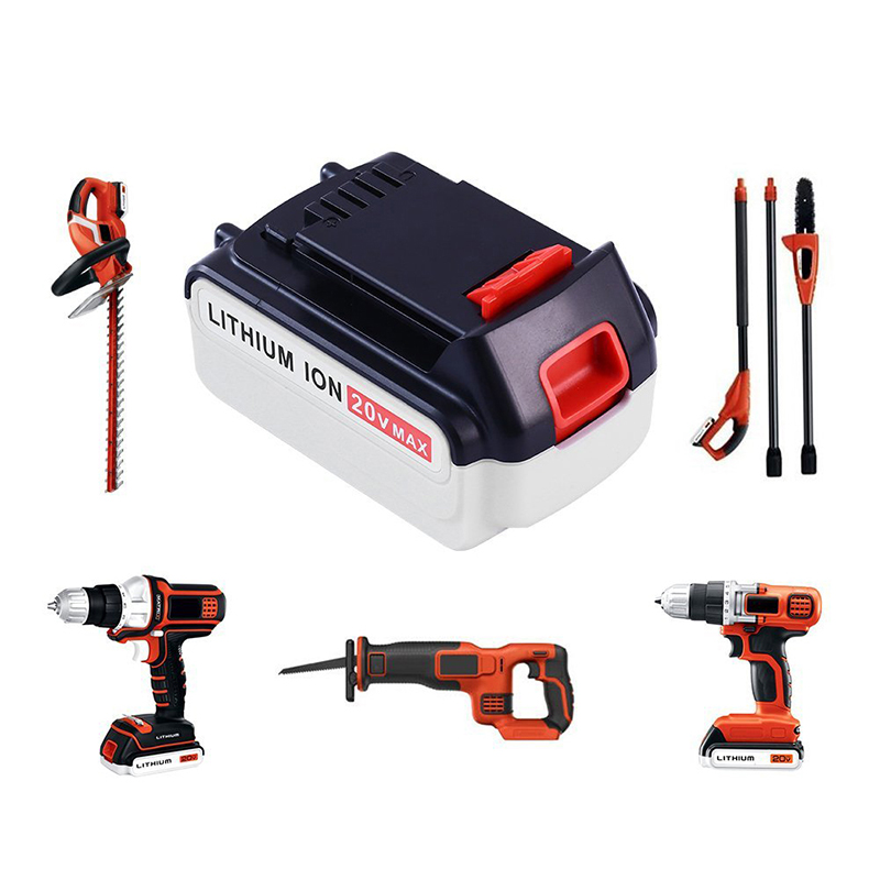 Li-ion 20V 4000mAh vaihtoakut Black u0026 Decker LB20-, LBX20-, LBX4020-, LB2X4020-akkuille