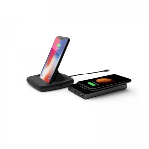 KPS-Z01 Uusi irrotettava USB 5W, kaikki yhdessä 10000mah Powerbank QI -langattomassa laturissa