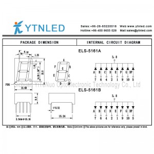 0,56 tuuman punainen 1-numeroinen 7 segmentin LED-näyttö, digitaalinen putki