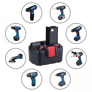 Vaihto-akkukäyttöinen työkalu Ni-Cd 14.4V 2000mAh akkupaketti Bosch BAT140, BAT159