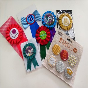 Kiina-tehdas peltikilven nappimerkki ja värikäs logomerkki