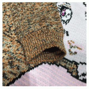 OEM- ja ODM-mittatilaustyönä valmistettu villainen kaunis Intarsia-naisten villapaita neulottu