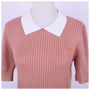 Naisten istuva polo kaula sudenkorento kirjonta lyhythihainen villapaita virallisiin tilaisuuksiin