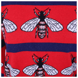 Mukautettu OEM Mehiläiset Jacquard naisten paksut neulotut villapaita Dongguan neuloa tehdas