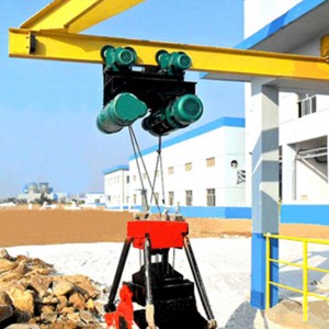 Yhden palkin ylä nosturi tarttumalla