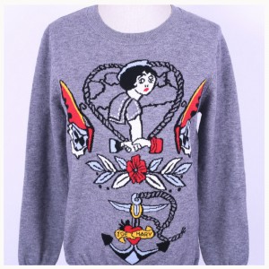 2018 kevät syksyllä hyvät Brocade-Jacquard-neulotut villapaita