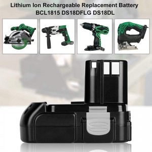 Li-ion 18V 2000mAh uusinta-sähköporakoneet Hitach BCL1815, BCL1820
