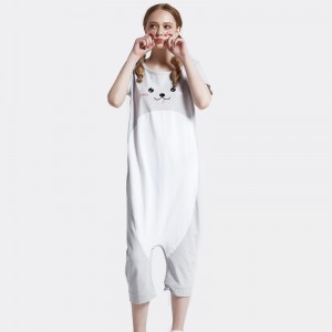 Naisten kirjonta puuvilla-elastaania Single Jersey Onesie