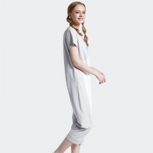 Naisten kirjonta puuvilla-elastaania Single Jersey Onesie