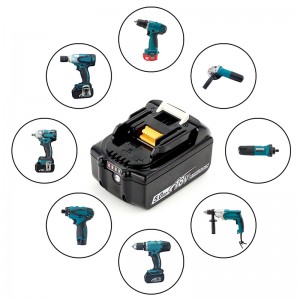 BL1815, BL1820, BL1825 18 V 5000mAh Li-ion vaihto-akkuakkupora