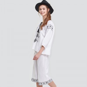 Naisten painettu pellava pyjamat