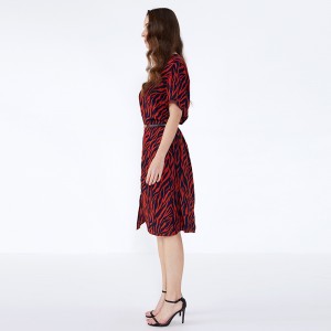 Prairie Chic Red Striped Club -naisten vaatteet 2019 Mekot naisten juhliin