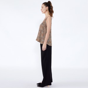 Viimeisin muotoilu löysä Streetwear Naisten Housuhousut Musta Takki JSDJ2516