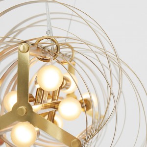 Moderni epäsäännöllinen persoonallisuus pyöreä kotihotelli LED-kattokruunu Km2139