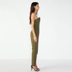 Fitness Off Shoulder - Seksikäs Bodycon Jumpsuit - naisille