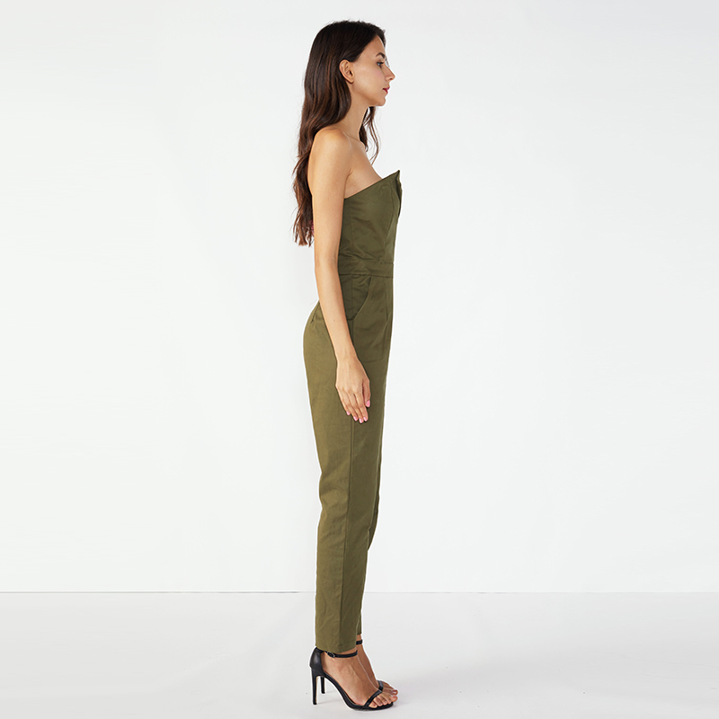 Fitness Off Shoulder - Seksikäs Bodycon Jumpsuit - naisille