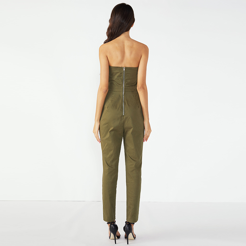 Fitness Off Shoulder - Seksikäs Bodycon Jumpsuit - naisille