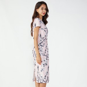 Polyesteri lady muoti Korean virkkaus pitkä lycra mekko