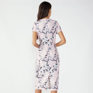 Polyesteri lady muoti Korean virkkaus pitkä lycra mekko