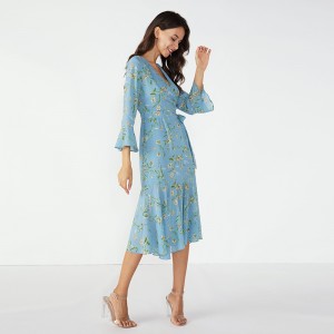 Taivaansiniset hienot illalliset Tutu African Designs Winter Dress