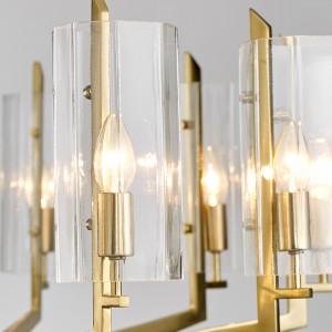 Moderni pohjoismainen metallilasi ylellinen ilmakehän kattokruunu Km2132