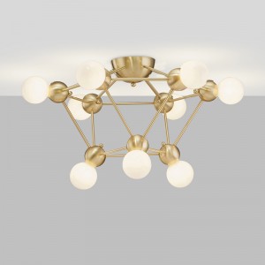 Uusi lasi yksinkertainen taide metalli persoonallisuus muoti kattokruunu Km2134