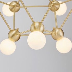 Uusi lasi yksinkertainen taide metalli persoonallisuus muoti kattokruunu Km2134