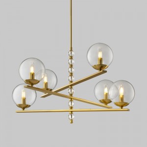 Modernin taiteen olohuoneen muoti lasikuulakattokruunu Km2131