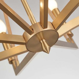 Yksinkertainen Creative Wood Iron -hotellin kodinkruunu Km2122