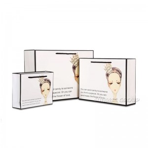 Mukautettu logo, painettu kahvoilla tukku paperipussiin