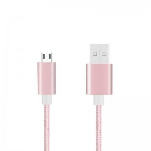Nailon punottu mikrokaapeli USB-lataukseen