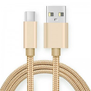 Tyyppi C - USB Nylon -harjattu kaapeli