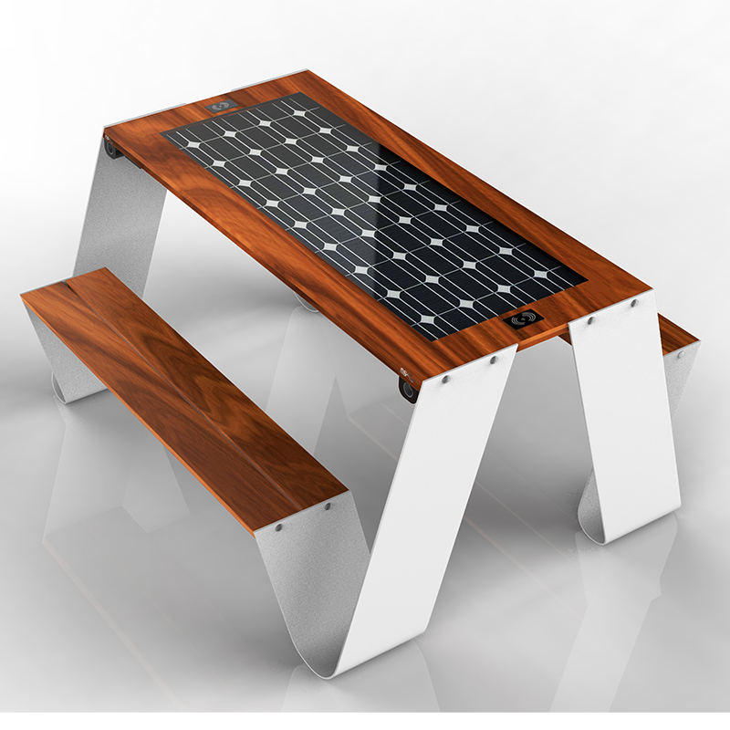 Uusi muotoilu ulkokäyttöön tarkoitettuja aurinkohuonekaluja Smart Park -pöytäpenkkisarja