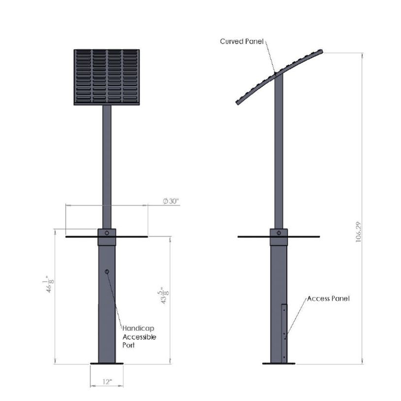 Aurinkoenergian älykäs mainonta matkapuhelimen latausasema matkapuhelimelle