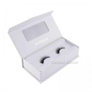 Mukautettu pahvikirjan muotoinen magneettinen sulkeminen lahjapakkaus ripsien näyttölaatikko