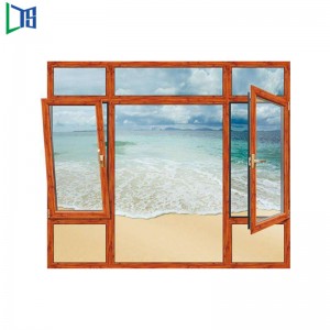 Alumiini Kallista ja käännä ikkunoita Kallista ja käännä valkoinen väri jauhemaalattavia alumiini-ikkunoita