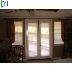 Karkaistua lasia, alumiinia, ilmanvaihtoa varten säädettävät lasi-ikkunaluukut, joissa turvaverkko