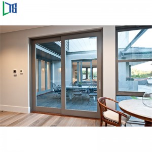 Liukulasiovi-valmistajat Alumiini-ovijauhepinnoite, joka on viimeistelty verkolla, kaupalliseen rakennukseen