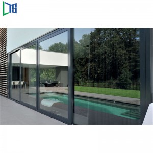 Ammattimainen jauhemaalattu äänieristetty ja kuumuutta kestävä alumiiniturva-liukuovi