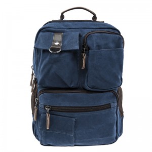 17SC-6570M moniväriset 15 vuoden tehdas ympäristöystävällinen kestävä rento päiväpakka miesten tavallinen puuvilla kangas reppu